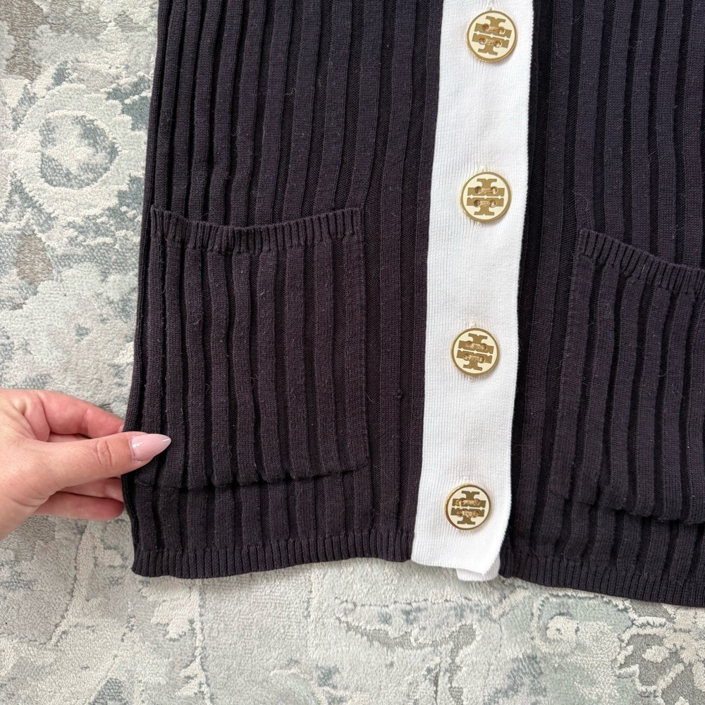 Tory Burch Ribbed Cardigan - Picture 3 of 8